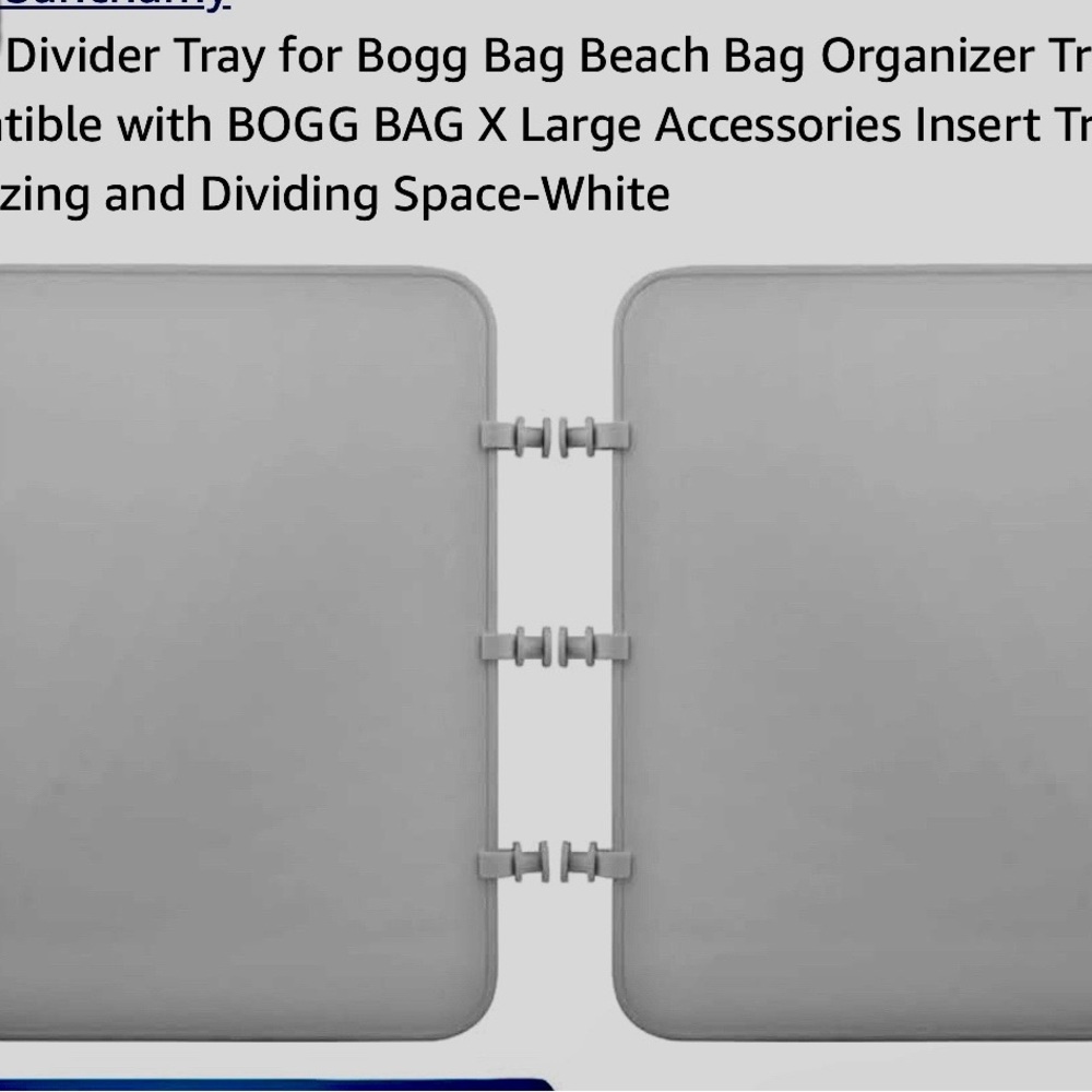Bogg Bag Beach Bag Organizer Tray - White